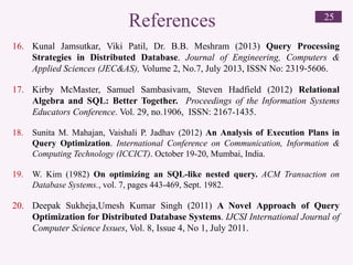 Query optimization in SQL | PDF