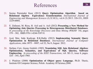 Query optimization in SQL | PDF
