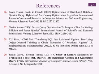 Query optimization in SQL | PDF