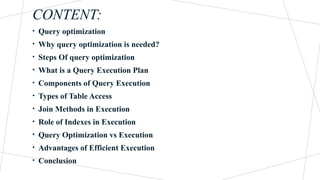 Comprehensive Guide to SQL Query Optimization and Execution Techniques ...