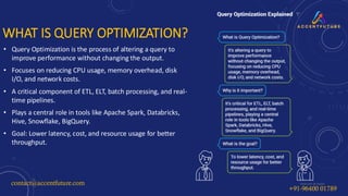 Mastering Query Optimization Techniques for Modern Data Engineers | PDF