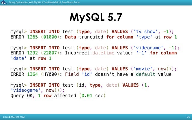 Date Format In Mysql While Inserting | query optimization with mysql 5 7 and mariadb 10 even Date Format In Mysql While Inserting | query optimization with mysql 5 7 and mariadb 10 even