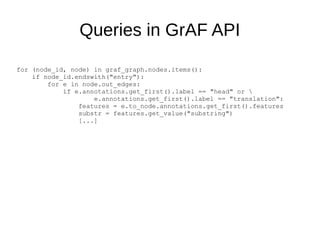 Querying GrAF data in linguistic analysis | ODP