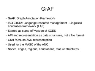 Querying GrAF data in linguistic analysis | ODP