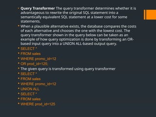 Query processing and optimization on dbms | PPTX
