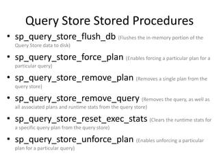 SQL Server 2016 Query store | PPTX