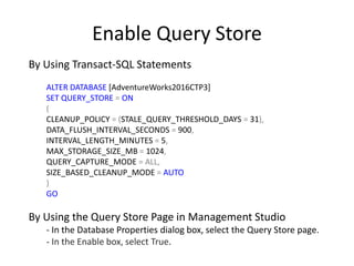 SQL Server 2016 Query store | PPTX