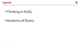 ©2016 Couchbase Inc. 3
Agenda
Thinking in N1QL
Anatomy of Query
 