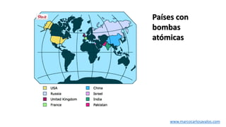 Países con
bombas
atómicas
www.marcocarlosavalos.com
 