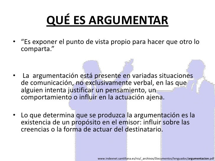Qué es argumentar
