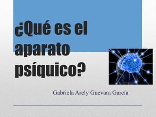 ¿Qué es el
aparato
psíquico?
Gabriela Arely Guevara García
 