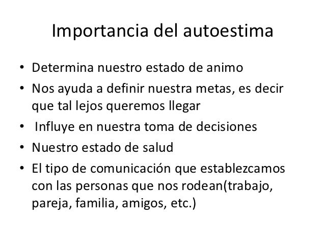 Resultado de imagen para IMPORTANCIA DEL AUTOESTIMA