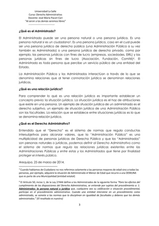 Universidad La Salle
Curso: Derecho Administrativo
Docente: José María Pacori Cari
“Al servir a los demás seremos libres”
...