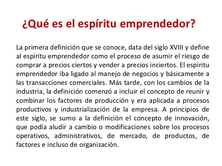 Qué es el espíritu emprendedor
