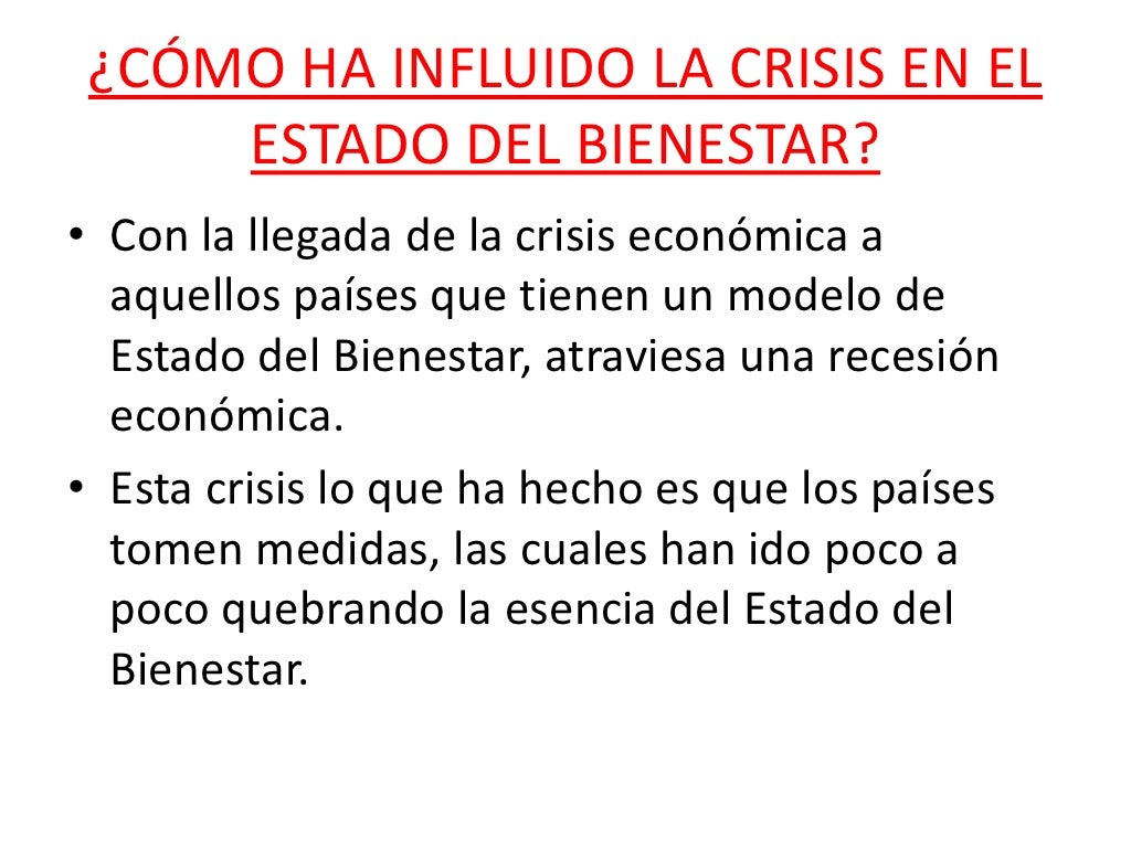 ¿Qué es el Estado del Bienestar?
