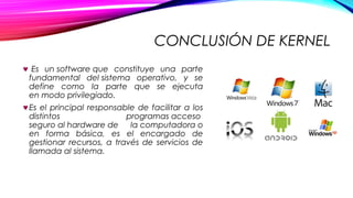 Qué es el Kernel | PPT