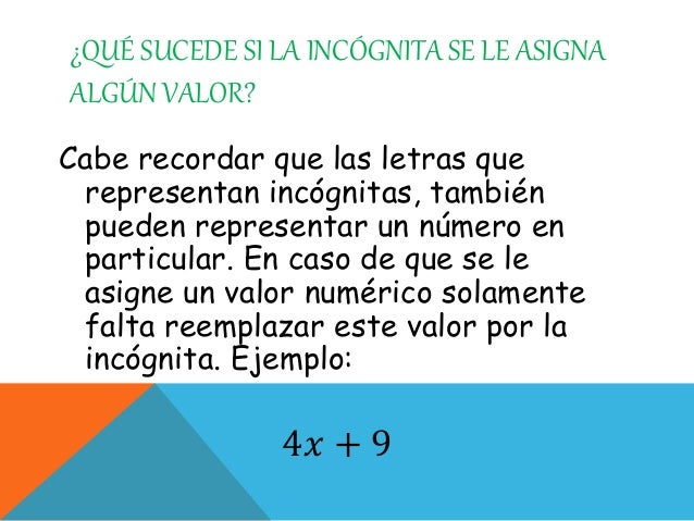 Qué es el álgebra, variables y expresiones algebraicas 3
