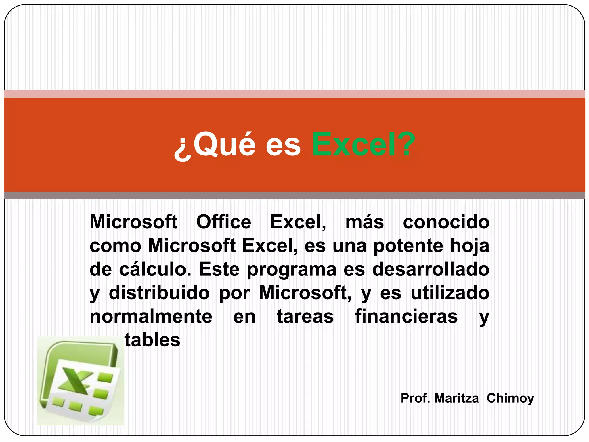 Qué es excel | PPT