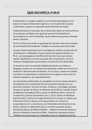 Que significa P-H-D | PDF