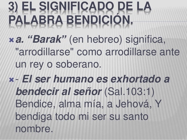 Que significa ser bendecido