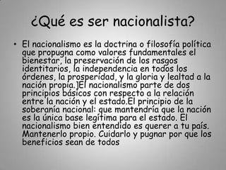 Que significa ser liberal y nacionalista | PPTX