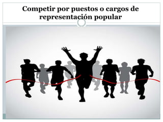 Competir por puestos o cargos de
representación popular
 