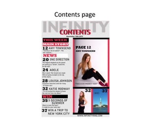 Contents page
 