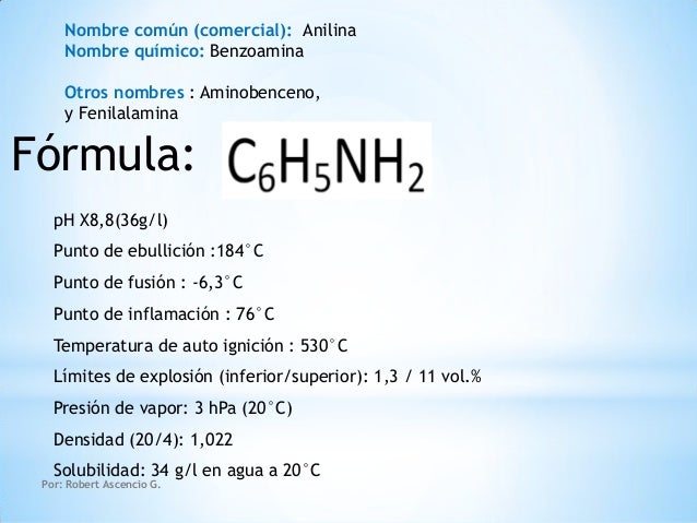 Qué es la anilina (vegetal).