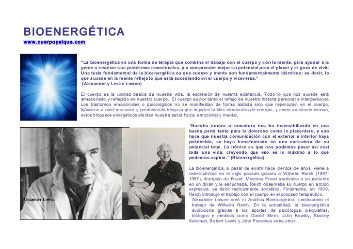 Qué es la bioenergética