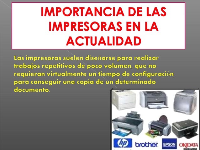 IMPRESORA EN LA ACTUALIDAD