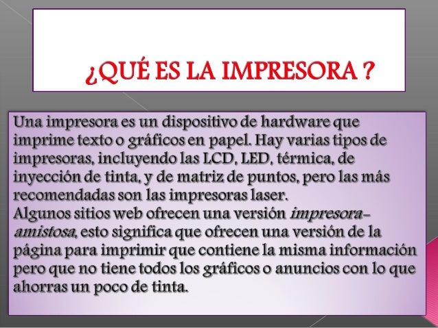 Resultado de imagen para que es la impresora
