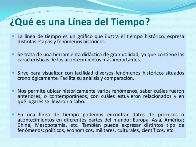 que es una linea del tiempo