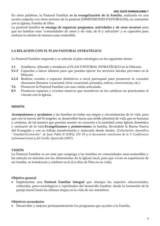Qué es la pastoral familia 24 de abril | PDF