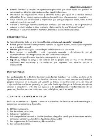 Qué es la pastoral familia 24 de abril | PDF