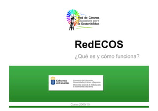 RedECOS
¿Qué es y cómo funciona?
Curso 2009/10
 
