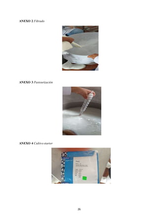 26
ANEXO 2 Filtrado
ANEXO 3 Pasteurización
ANEXO 4 Cultivo starter
 