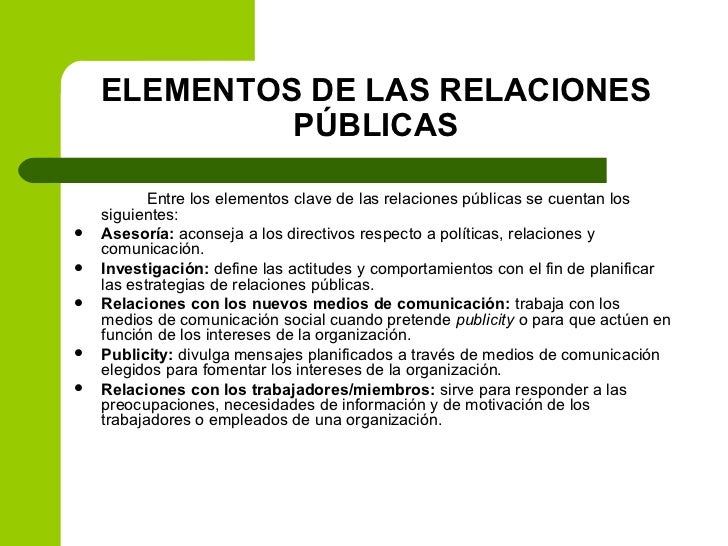 ¿Qué son las relaciones públicas?