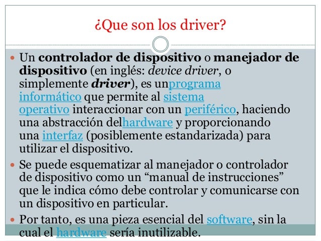 que son los drivers