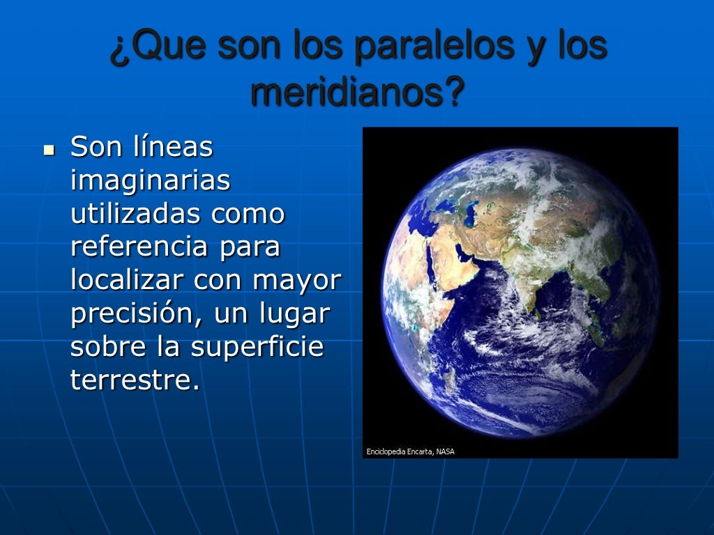 Que son los paralelos y los meridianos