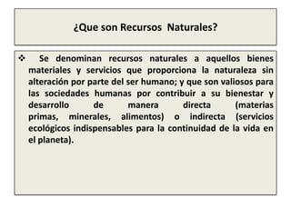 ¿Que son Recursos  Naturales? ,[object Object],  