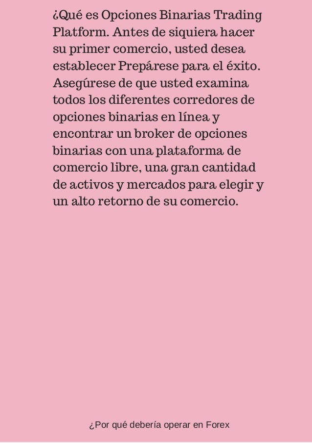 Libro trading con opciones binarias