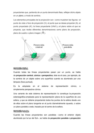 Qué es proyección gráfica | PDF