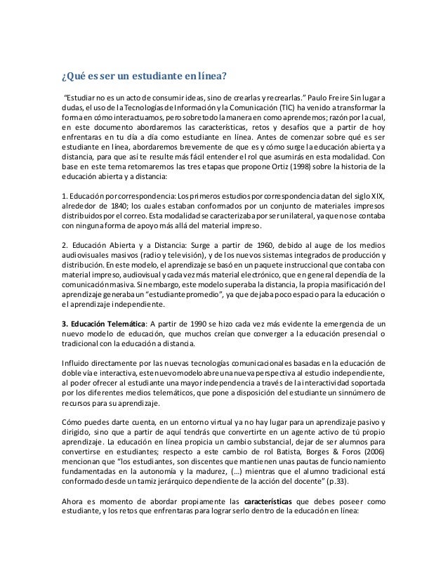 Qué es ser un estudiante en línea