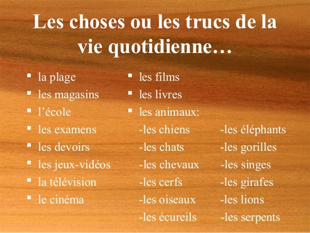 Qu Est Ce Que Tu Aimes