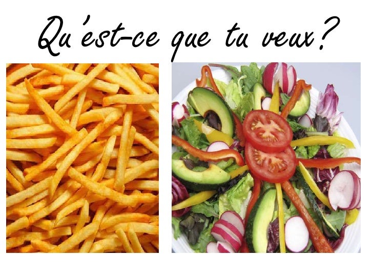 Qu’est ce que tu veux ? (With food)