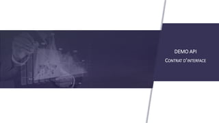 DEMO API
CONTRAT D’INTERFACE
 