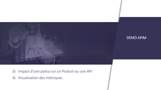 DEMO APIM
3) Impact d’une policy sur un Produit ou une API
4) Visualisation des métriques
 