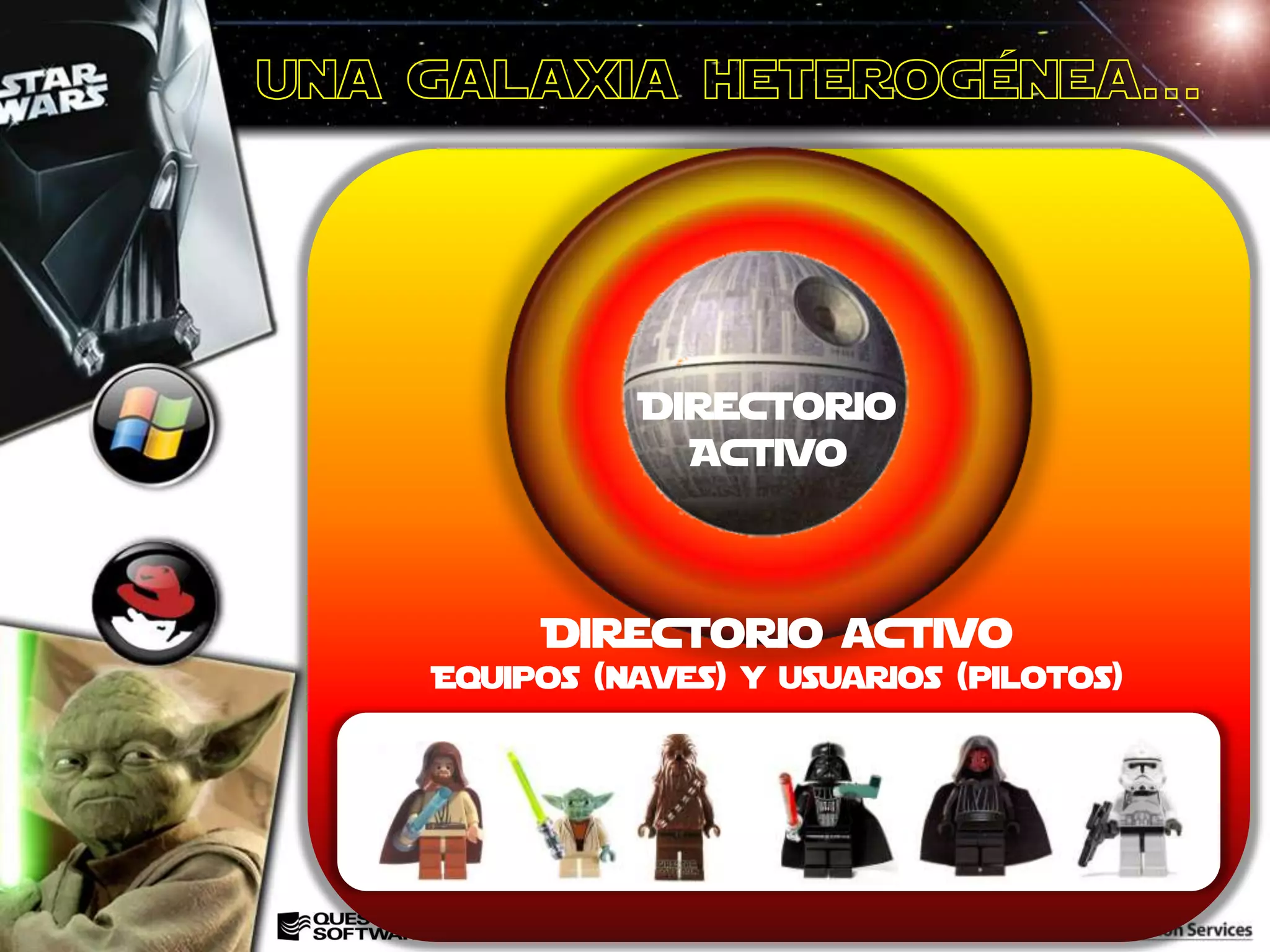 una galaxia heterogénea...7Directorio ActivoDirectorio activoEquipos (naves) y usuarios (pilotos)