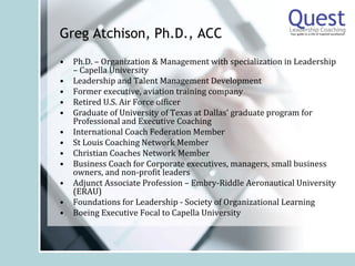 Quest Leadership Coaching Value Proposition