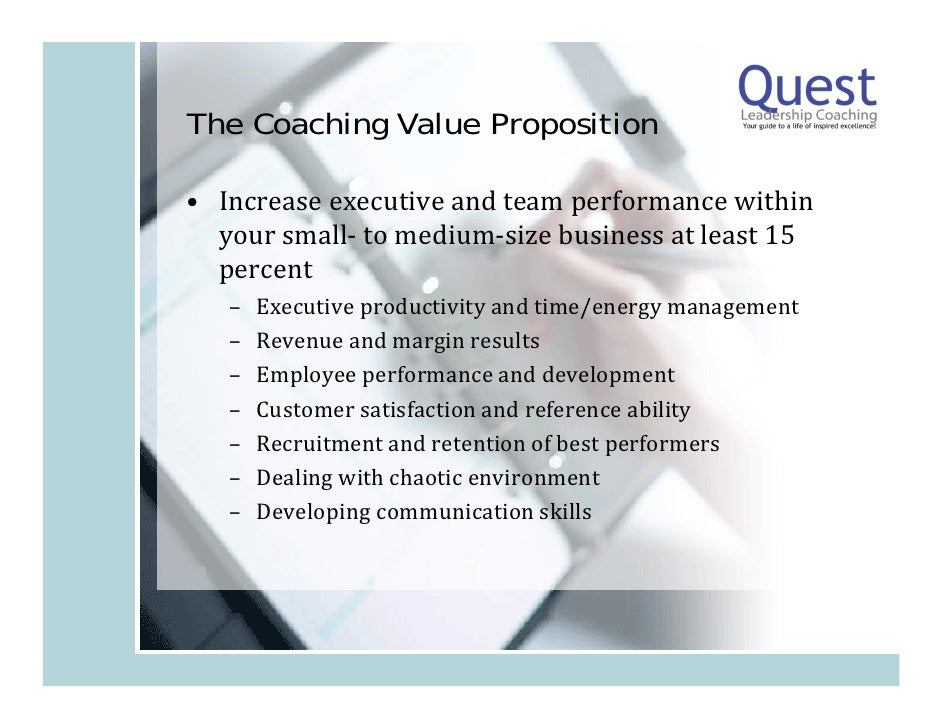 Quest Leadership Coaching Value Proposition